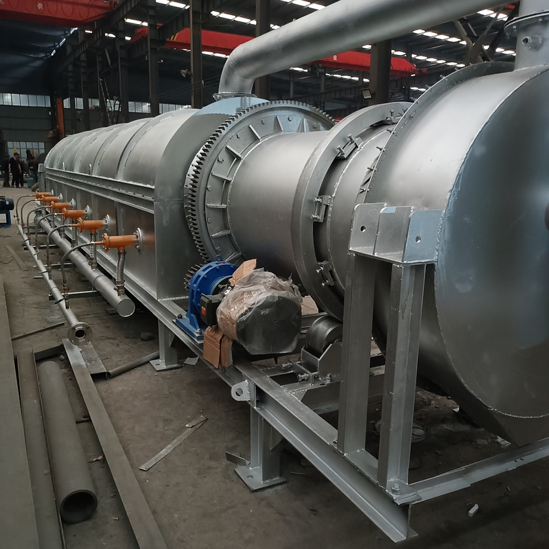 150 - 200kg/H περιστροφικός οριζόντιος κλίβανος με τη δύναμη και 2 AC380V - ταχύτητα περιστροφής 3rpm