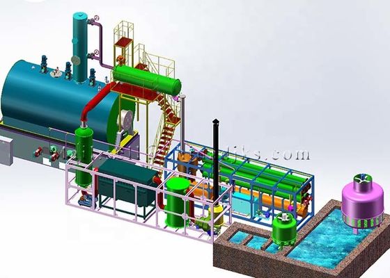 Απόβλητα 30TPD 2.6*8m 16KW στις εγκαταστάσεις απόσταξης μαζούτ